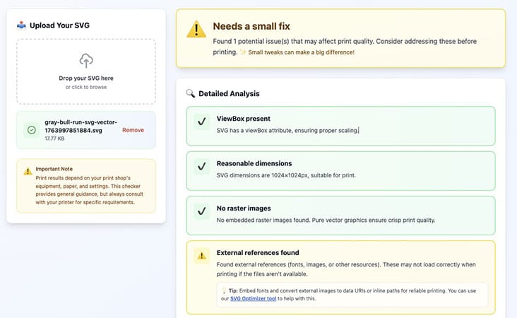 check files of print for errors