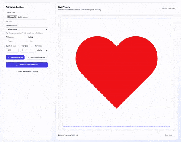 animated SVG maker online