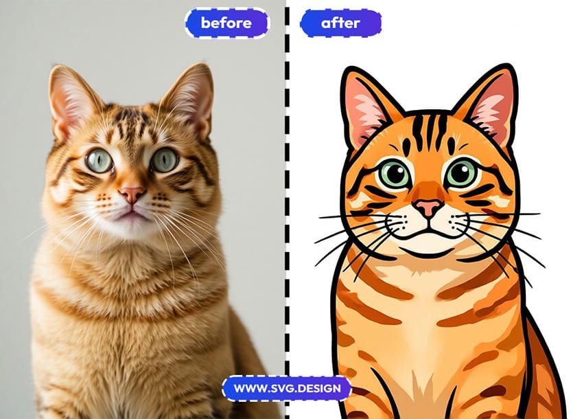 cat vector art maker