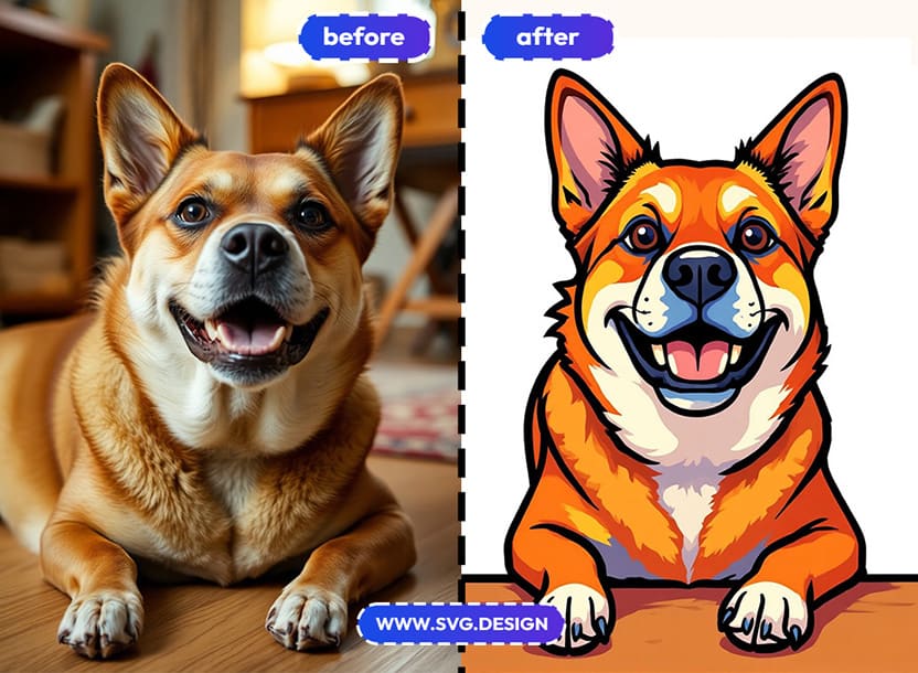 pet vector art portrait maker