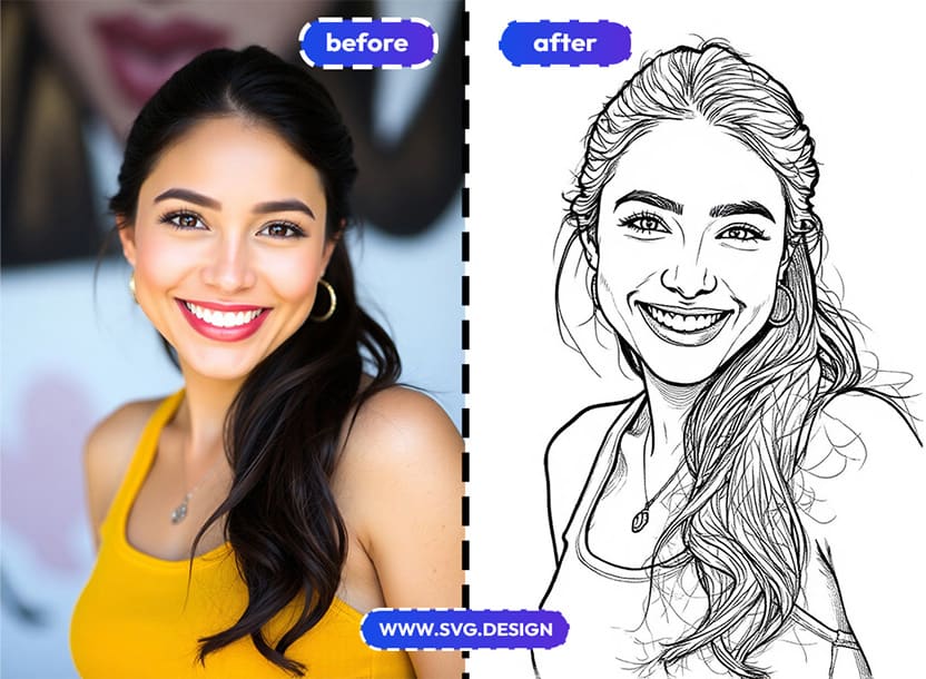 portrait to hand drawing filter