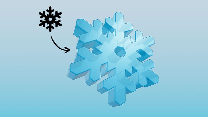 How to Create a 3D Snowflake