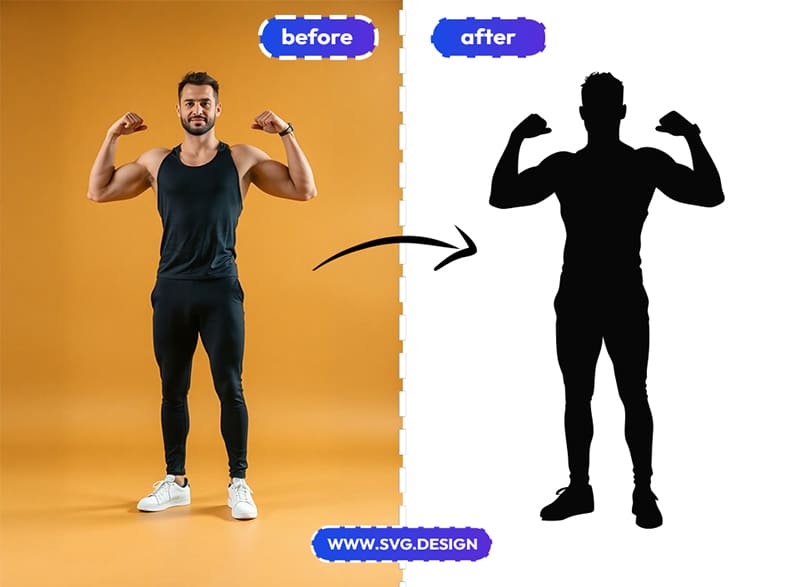 convert photo into silhouette