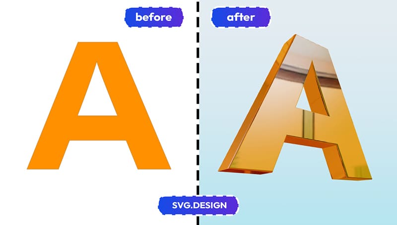 3d typography maker svg