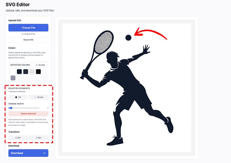 click and move SVG element