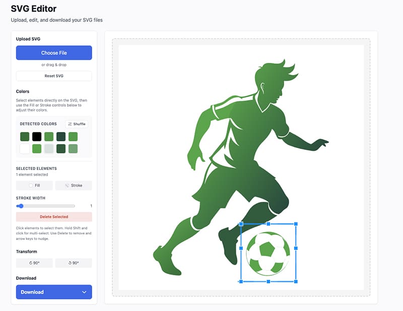 select move svg layer online