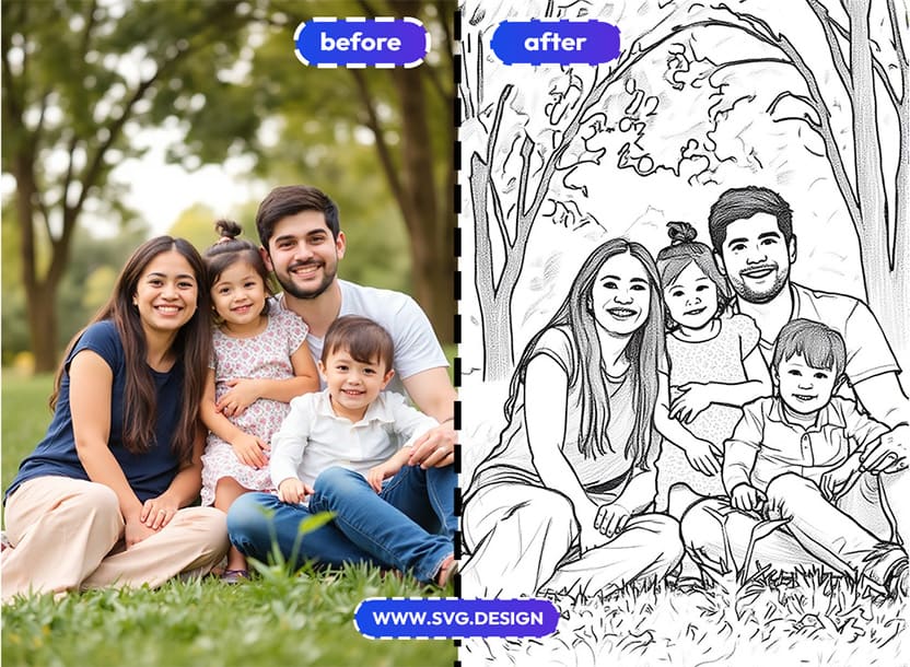 black and white drawing photo