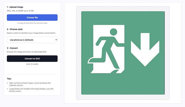 svg image tracing UI