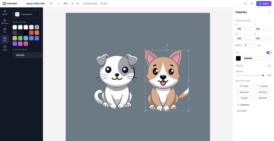 edit multiple SVG files into one