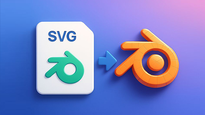 SVG to Blender Mesh Converter