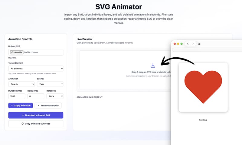 online svg animation maer