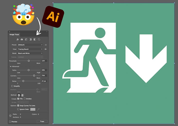 illustrator image tracing UI